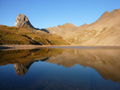 Der Bödensee bei der Neuen Reichenbergerhütte in St. Jakob i. D.. 
