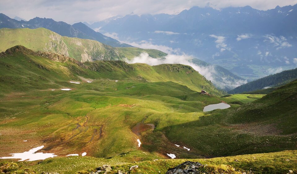 Lush green alpine landscapes
