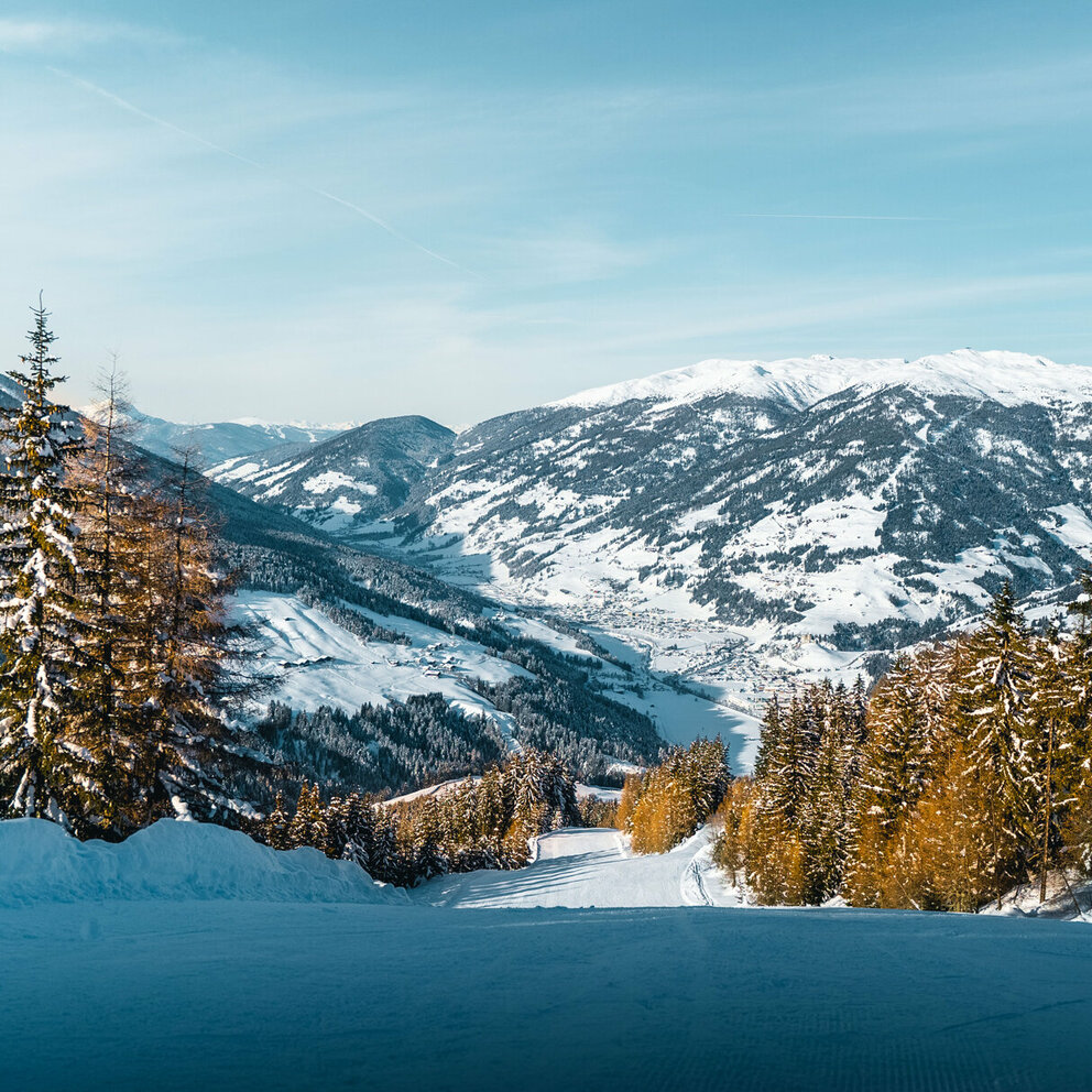 Majestätische Aussicht beim Skifahren in Kartitsch