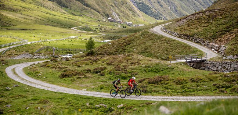 Mountainbiker am Klammljoch