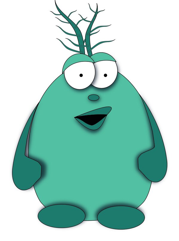 Ein Bild von "WALU" dem Wasserfloh, welcher als Maskottchen des Wassermythos Ochsenlacke dient.