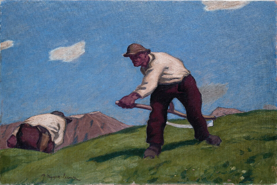 Bild "Der Bergmäher" des Malers Albin Egger-Lienz