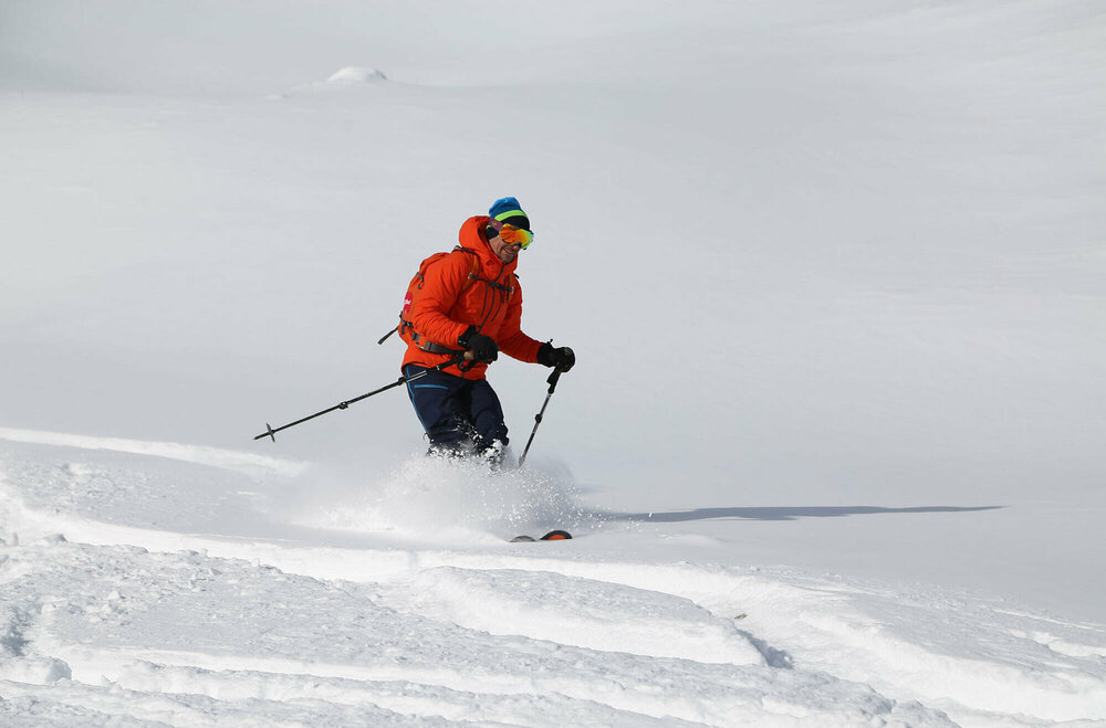 Steve House beim Freeriden in Osttirol