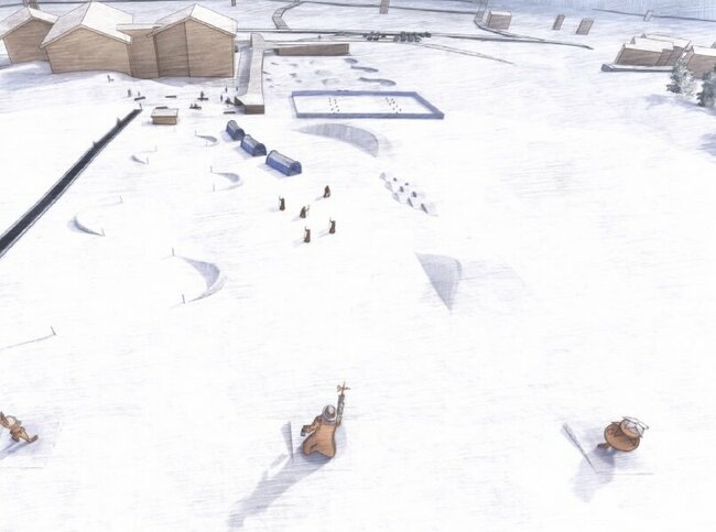 Kinderland Obertilliach - schneebedeckt