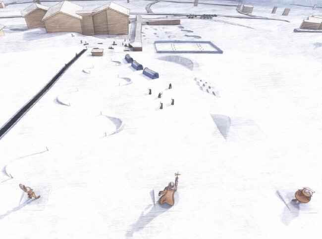 Kinderland Obertilliach - schneebedeckt