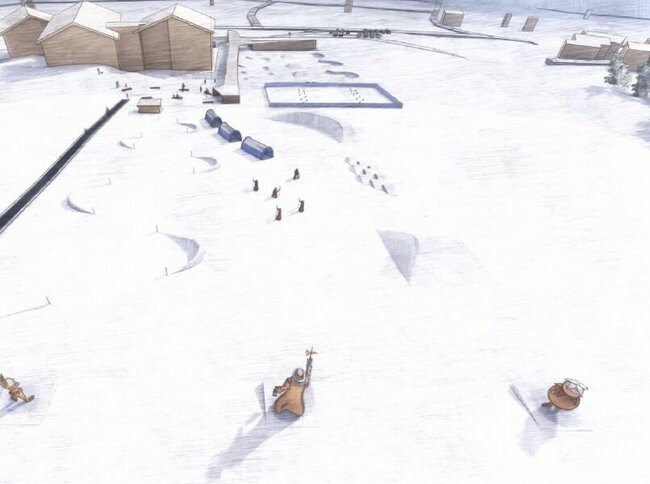 Kinderland Obertilliach - schneebedeckt