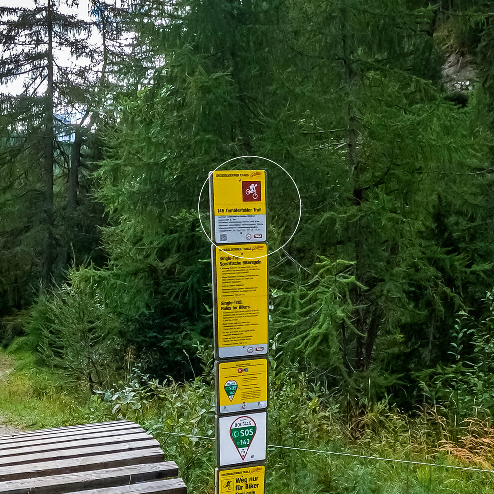 Die Beschilderung der Radwege gibt Auskunft über den Schwierigkeitsgrad des Trails