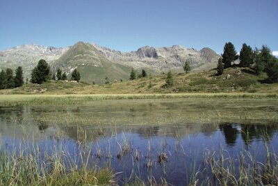 Blick auf den Bergsee "Plancklacke" am Hirschbichl in St. Jakob i. D..