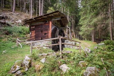 Blick auf die Holzermühle in St. Veit i. D..