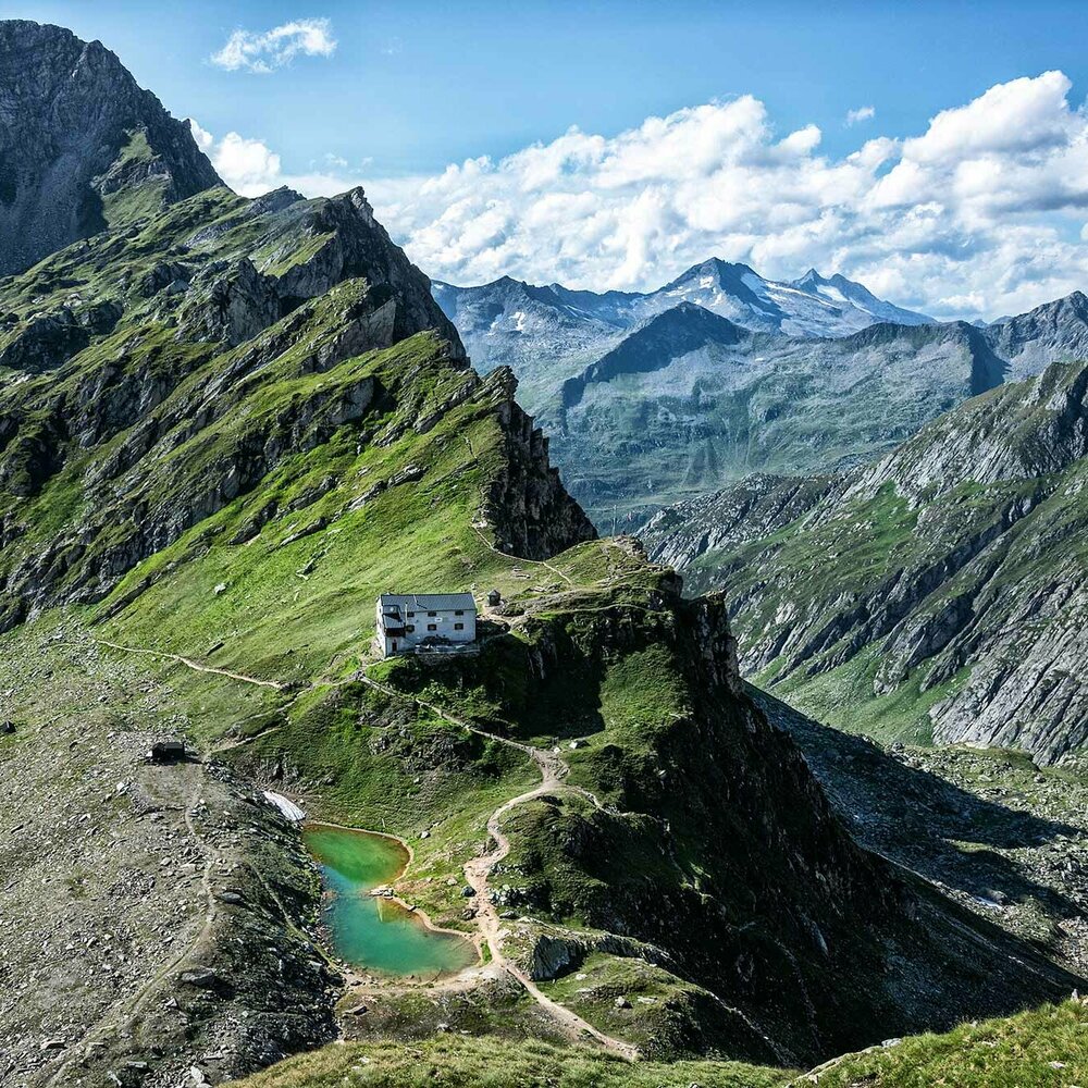 Lenkjoechl Hütte Hoch-Tirol-Trail Bergsee