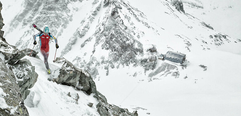 Ein Skitourengeher am Großglockner