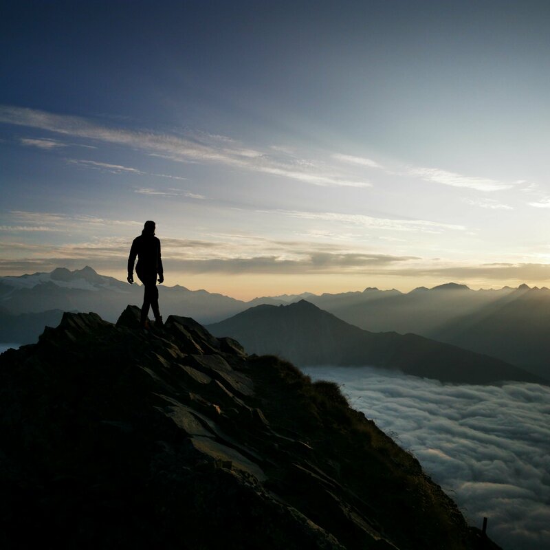 Bergsteiger am Großen Zunig